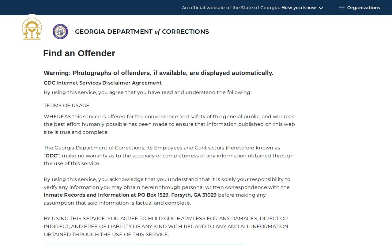 GDC offender search for Bryan County released inmates